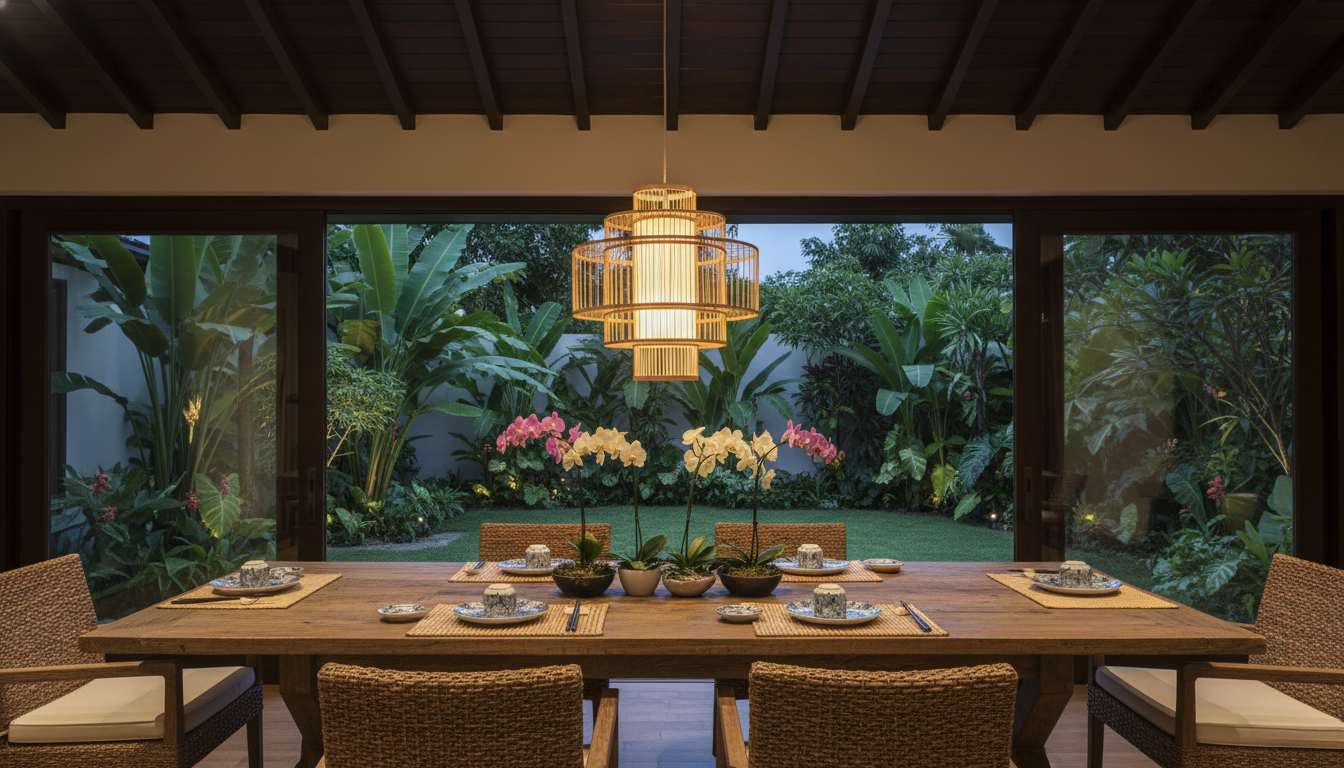 Bamboo & Rattan Pendant Chandelier: SE Asian Style Guide