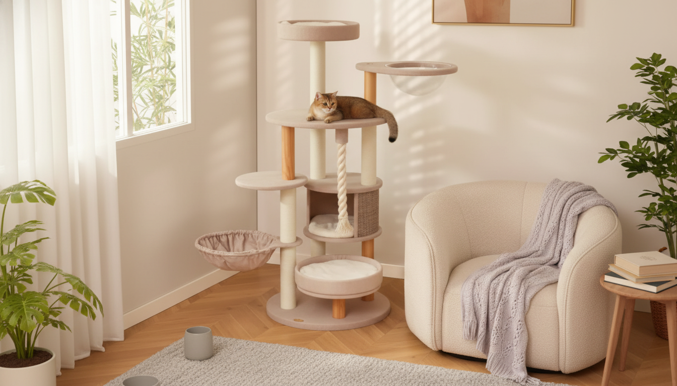 Habitats Tree Scratchers Tower: Better Scratching Habits