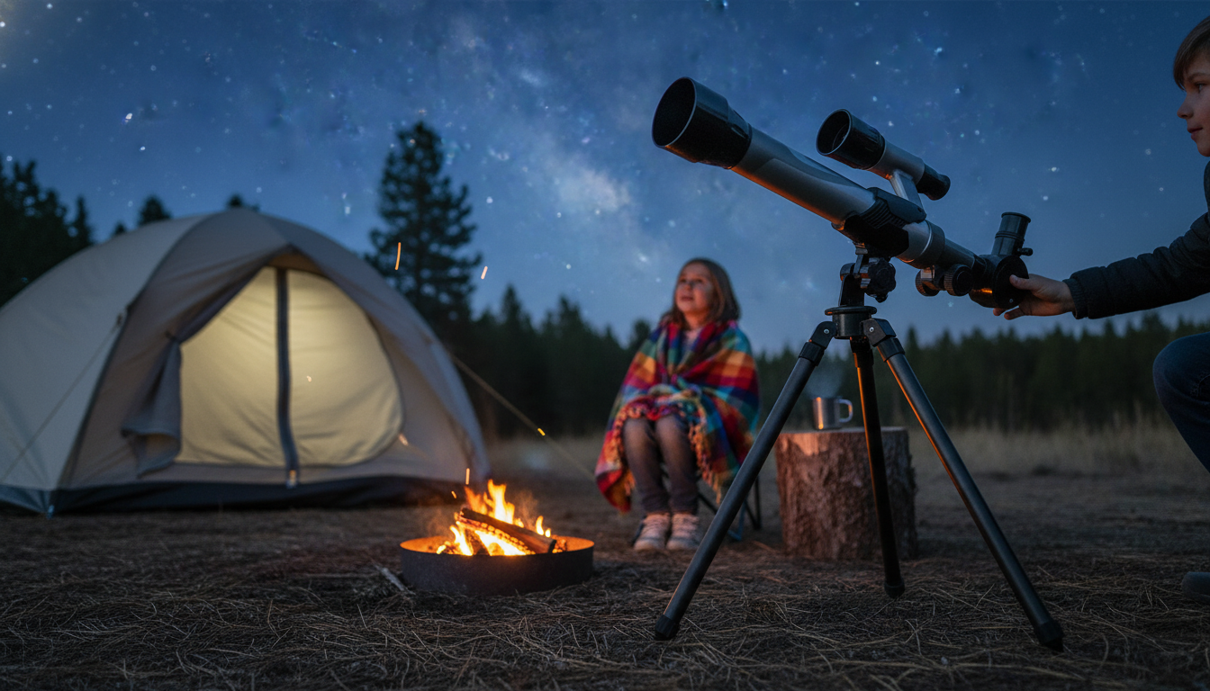 Kid-Friendly Camping Telescope with Tripod: Quick, Clear Views