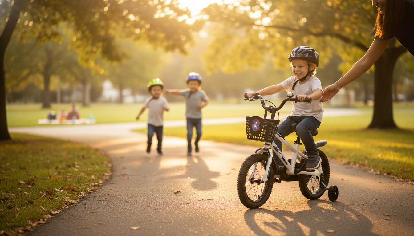 Kids Freestyle Bike: 14"/16" with Training Wheels Set