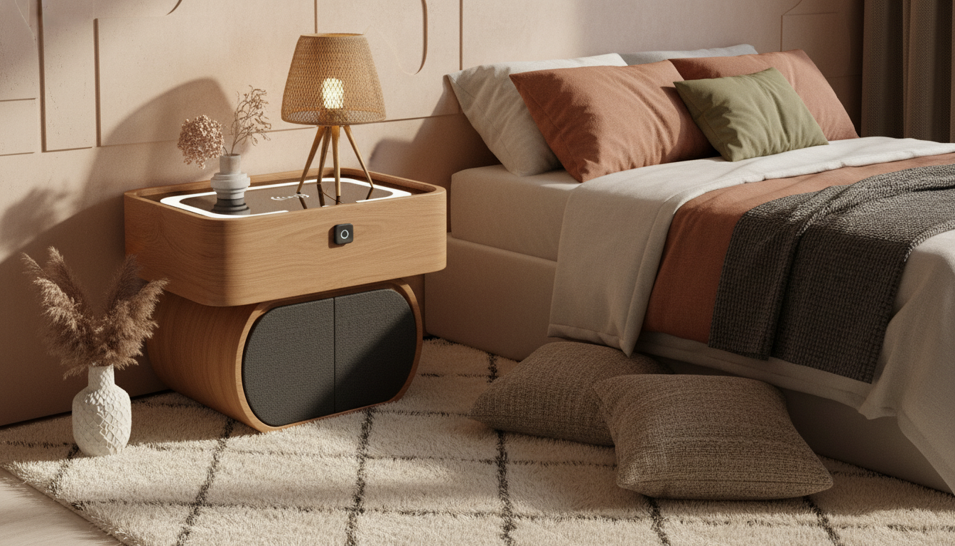 Moroccan-Modern Minimalist Wooden Nightstand Styling Guide