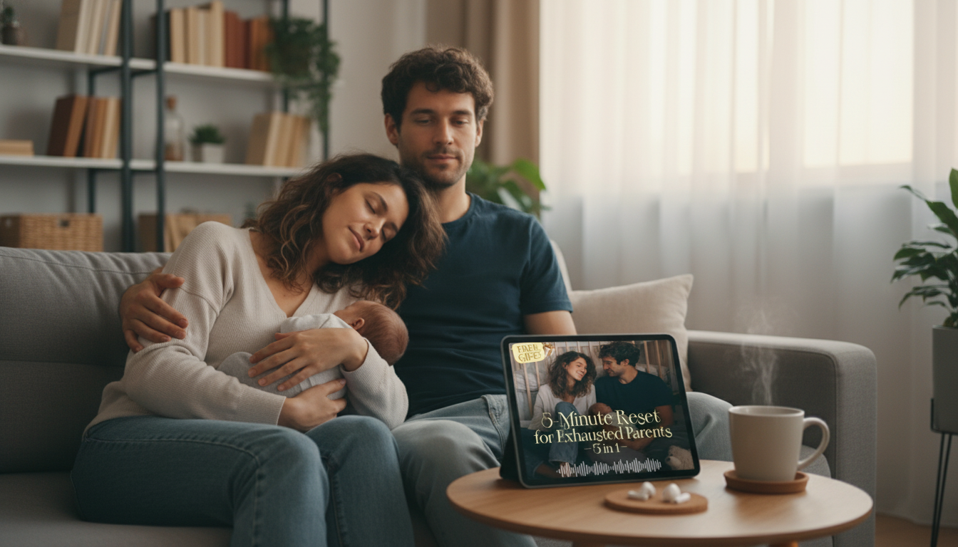 5-Minute Reset for Exhausted Parents: 3-in-1 Audio