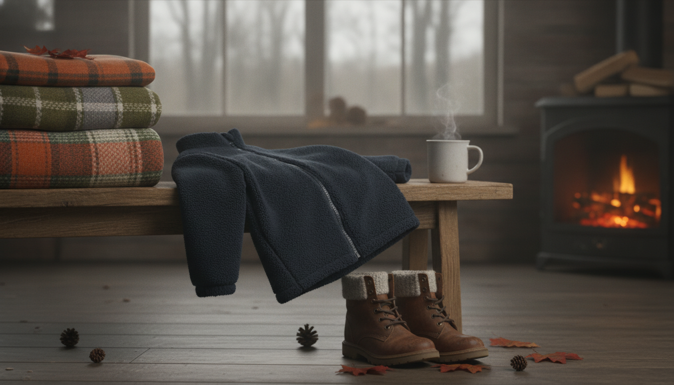 Deep Blue Fleece-Lined Boys Coat: Warmth for Fall-Winter