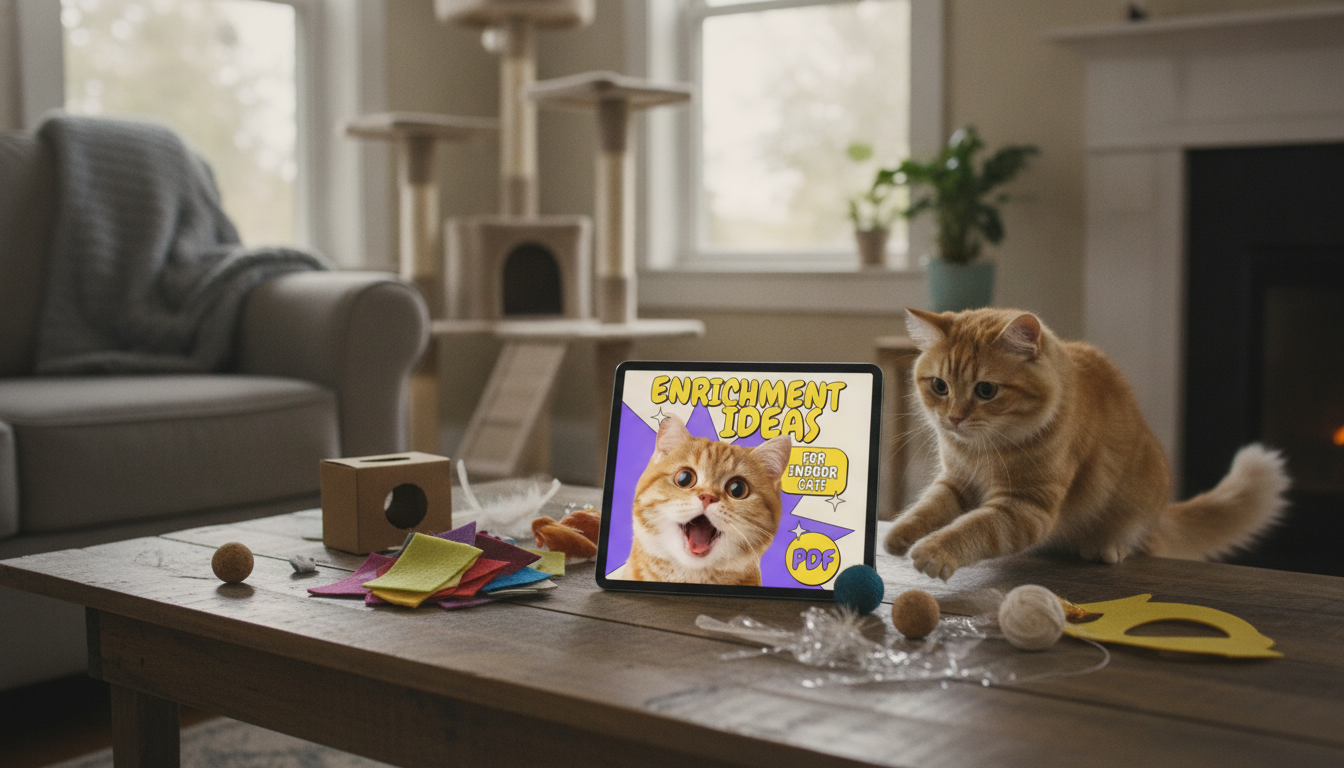 Indoor Cat Enrichment: DIY Toys, Play & Home Setup