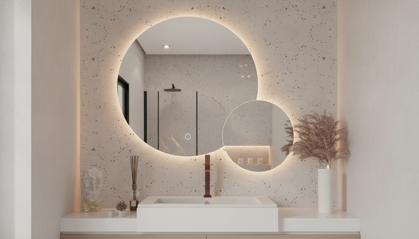 Irregular Frameless LED Smart Mirror with Touch Switch
