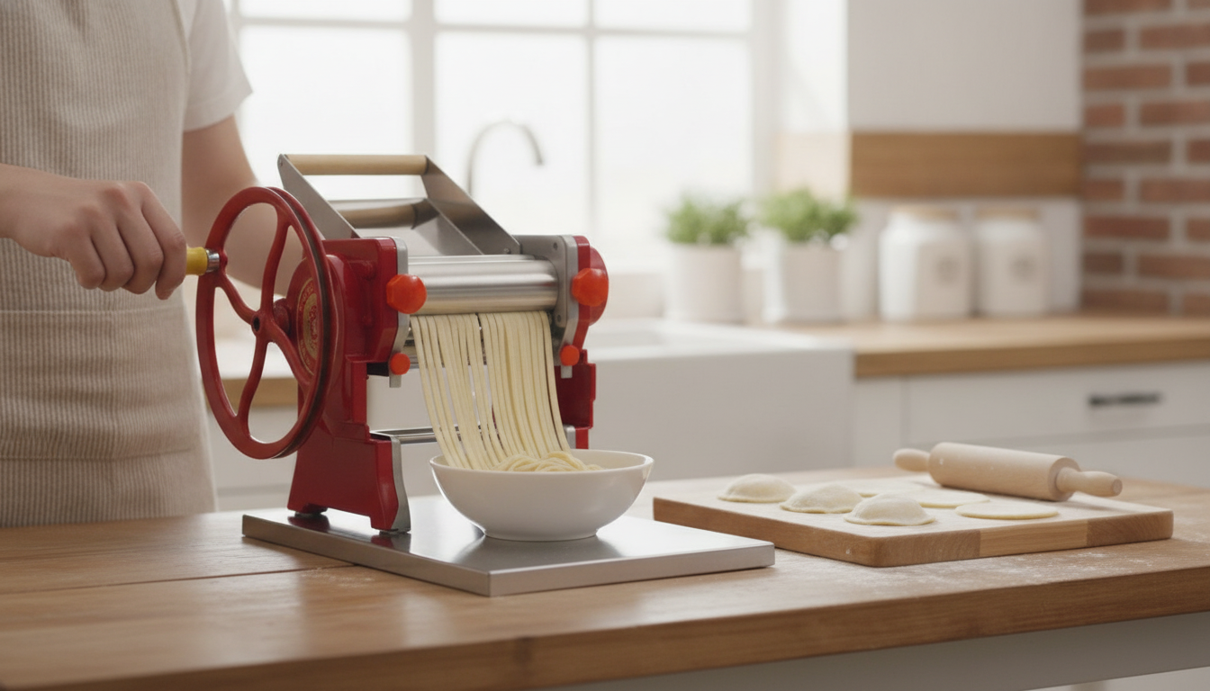 Manual Noodle & Dumpling Skin Maker: Even Sheets Fast