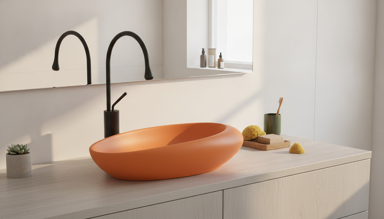 Nordic Oval Ceramic Vessel Basin: Luxury Countertop Style