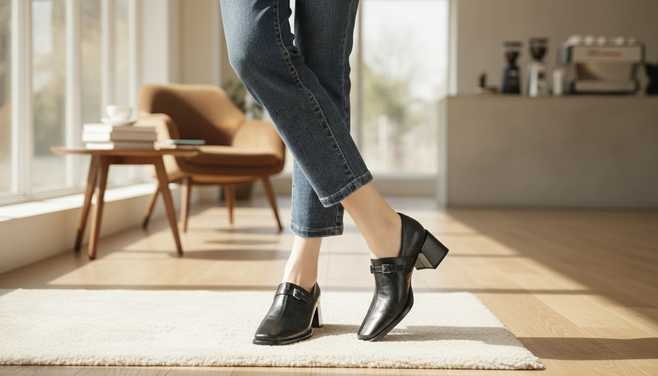 Square-Toe Thick-Heel Leather Pumps: 2024 Style Guide