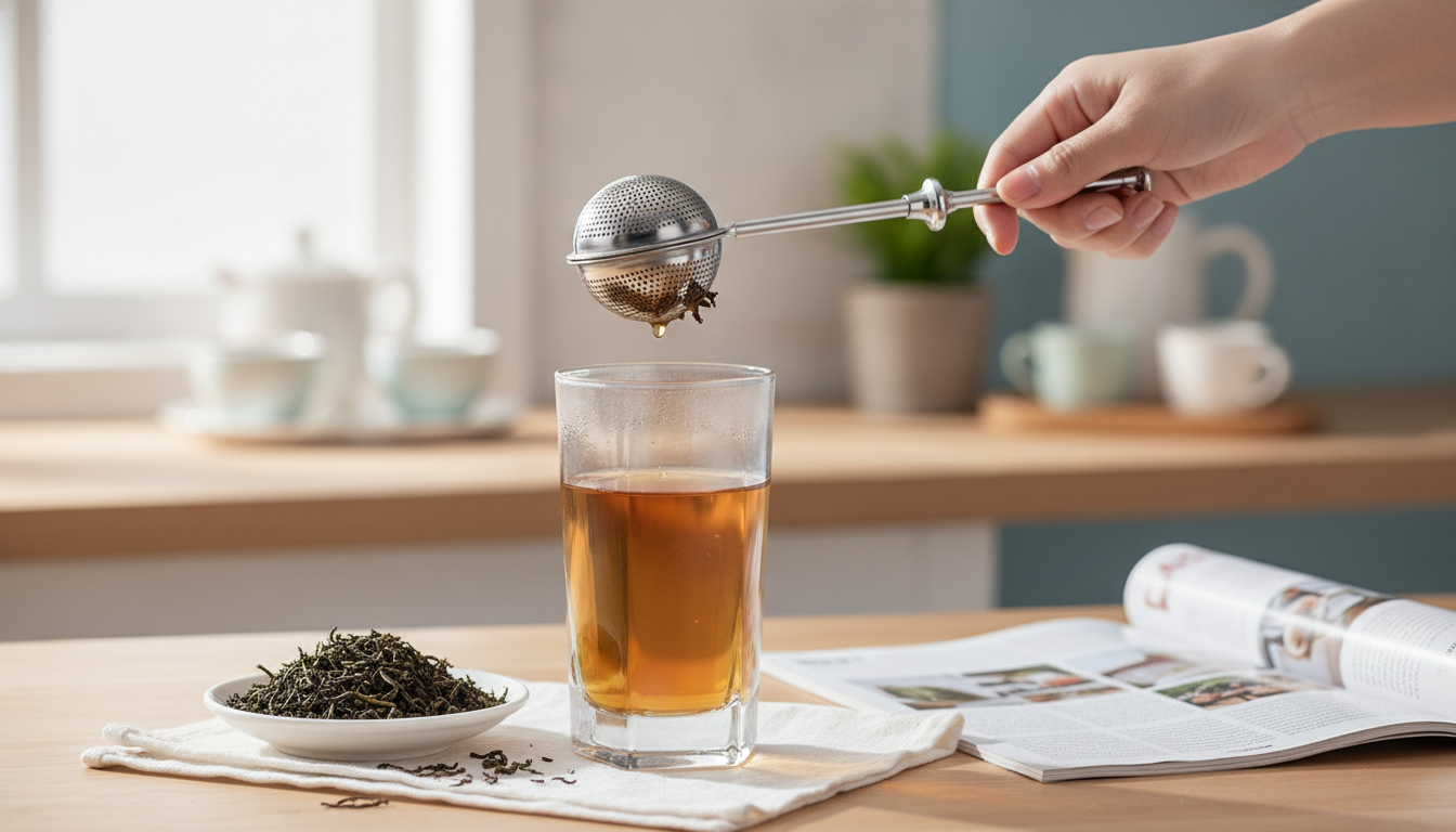 Telescopic Push-Type Tea Infuser: Clean Loose-Leaf Cups