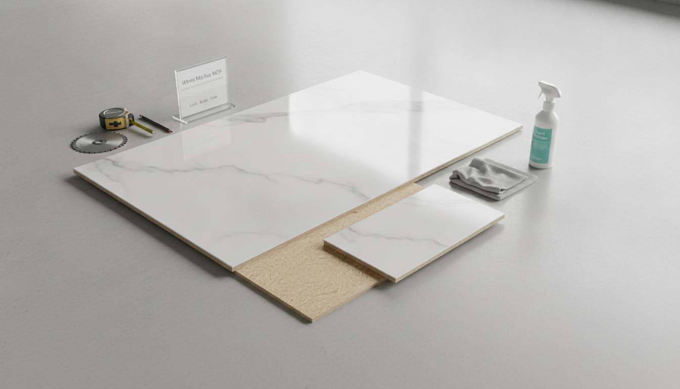 White Marble MDF Explained: Look, Build, Care