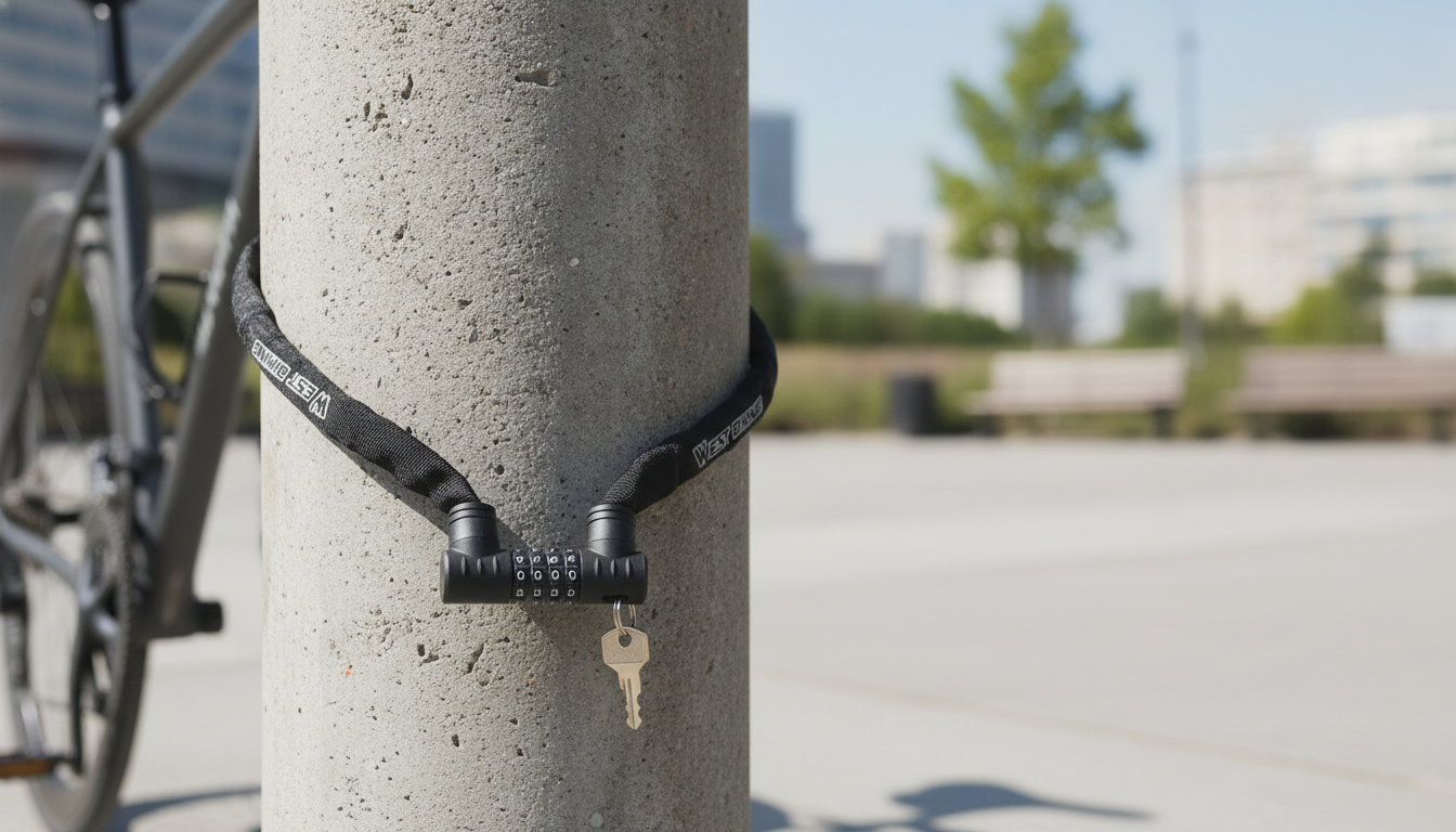Heavy-Duty Bike Chain Lock: Password + Key Backup Guide
