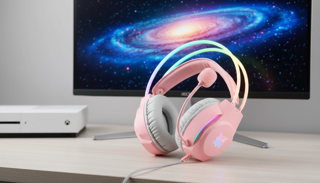 RGB Wired Gaming Headset: Clear Mic for PC & Console